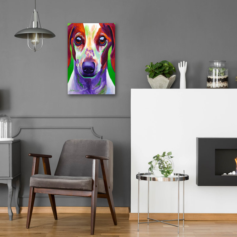 «Dachshund - Cooper» par Dawg Painter, H 24 po x l 16 po x P 0,2 po