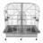 Double Macaw Cage with Divider- Platinum-3278015