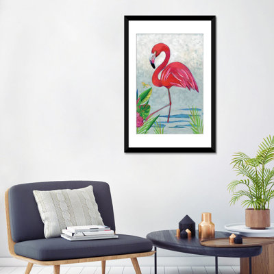 «Vivid Flamingo I», impression sur toile tendue