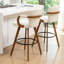 Ensemble de 4 tabourets modernes pivotants rembourrés 30 po-124579608-124579610-124579614