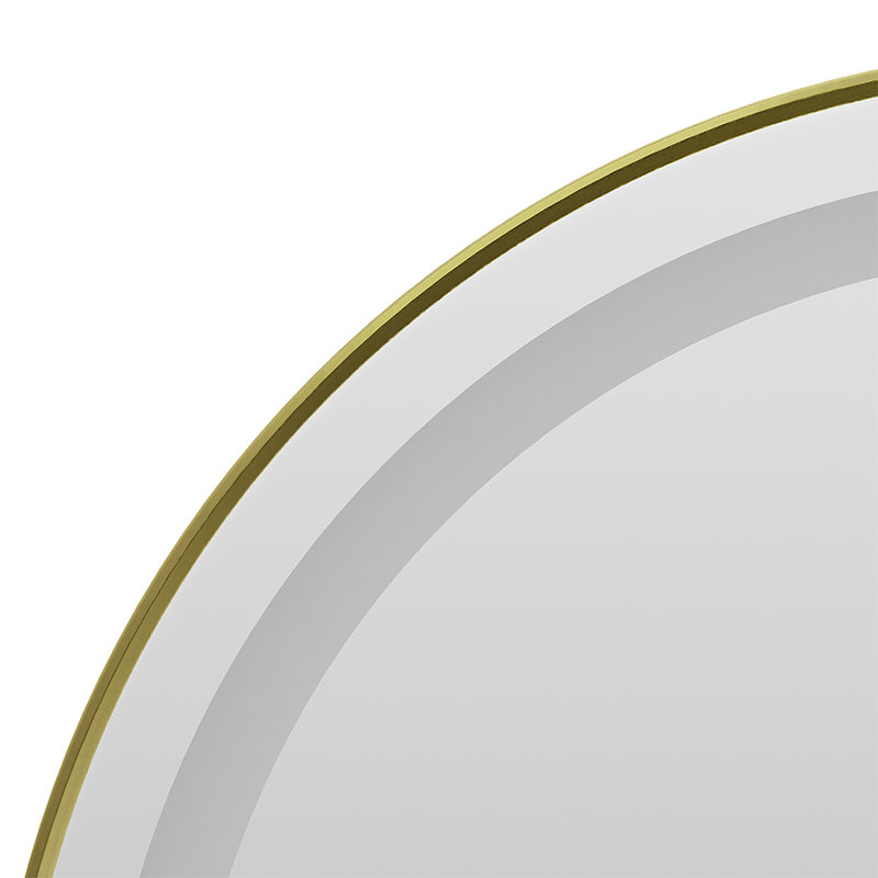 Metal Oval Floor Mirror, Gold