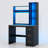 3-Drawer Computer Desk with Built-In Electrical Outlet and LED Lights-1863977336