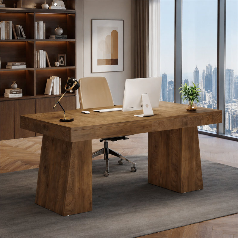 Solid Wood and MDF Solid Wood Executive Desk