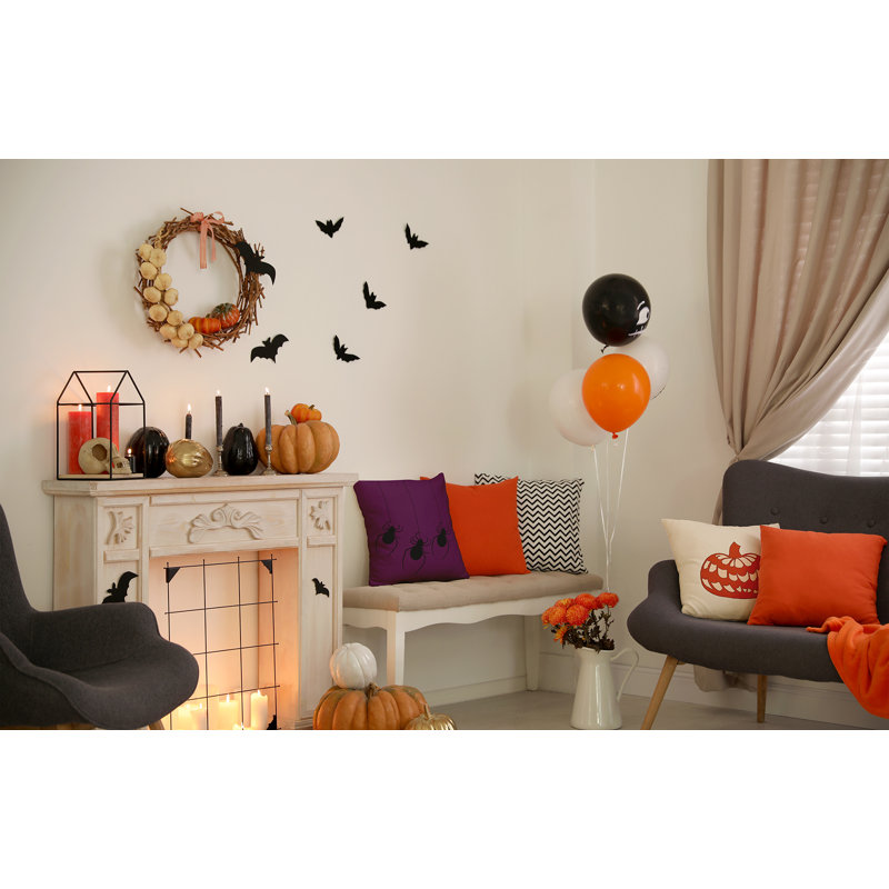 Coussin décoratif carré Hanging Spiders, 20 po x 20 po, Améthyste