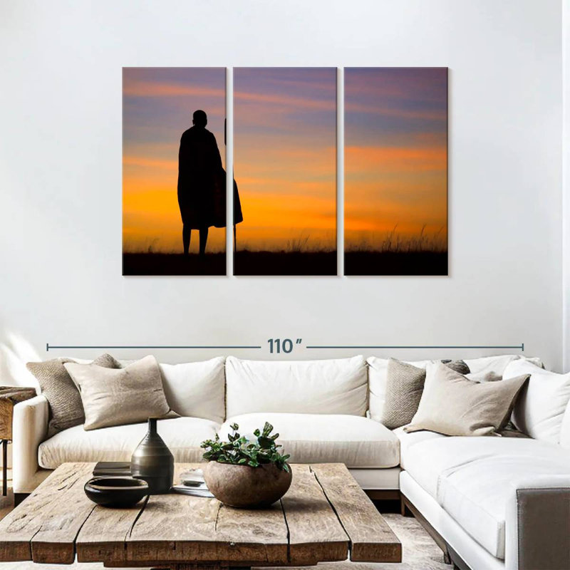 Leisha African Warrior, 48" H x 74" W