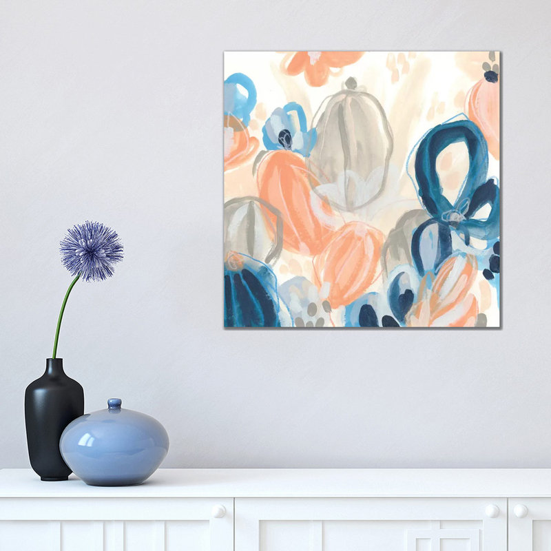 Terra Cotta Blooms II by June Erica Vess - Wrapped Canvas Gallery-Wrapped Canvas Giclée, 45.72 cm H x 45.72 cm W