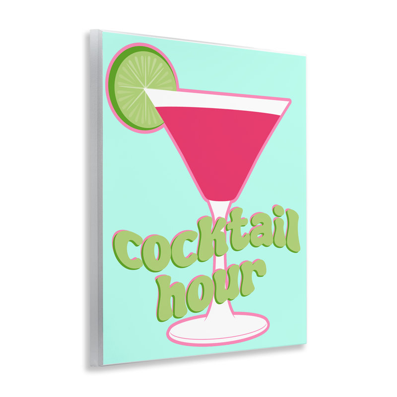 Retro Cocktail Hour Wall Plaque Art by SD Graphics Studio