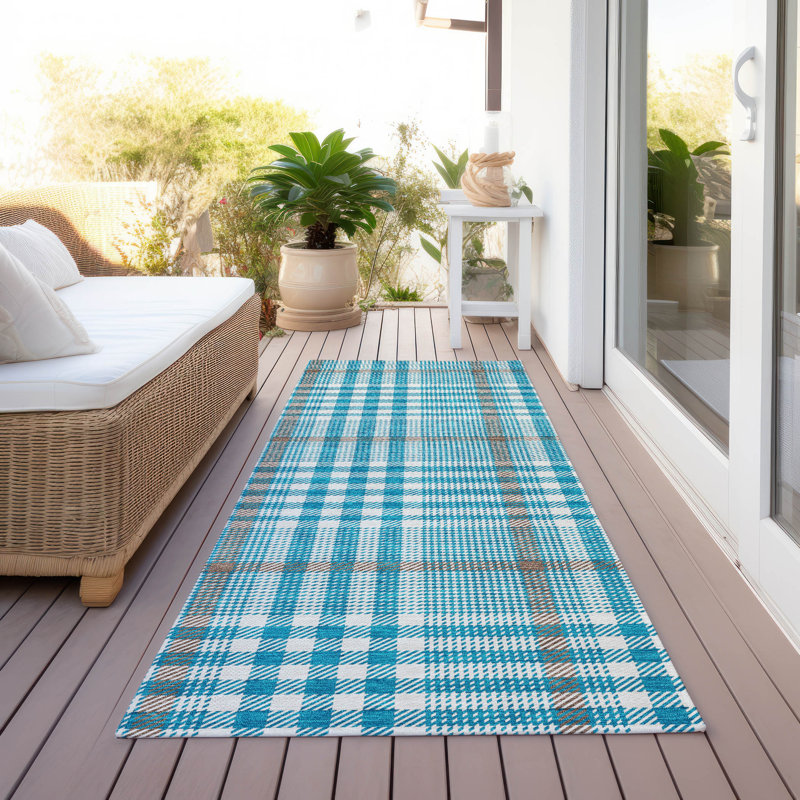 Tapis intérieur / extérieur lavable à la machine Chayden ACN1054, Tapis de couloir 2 pi 3 po x 7 pi 6 po
