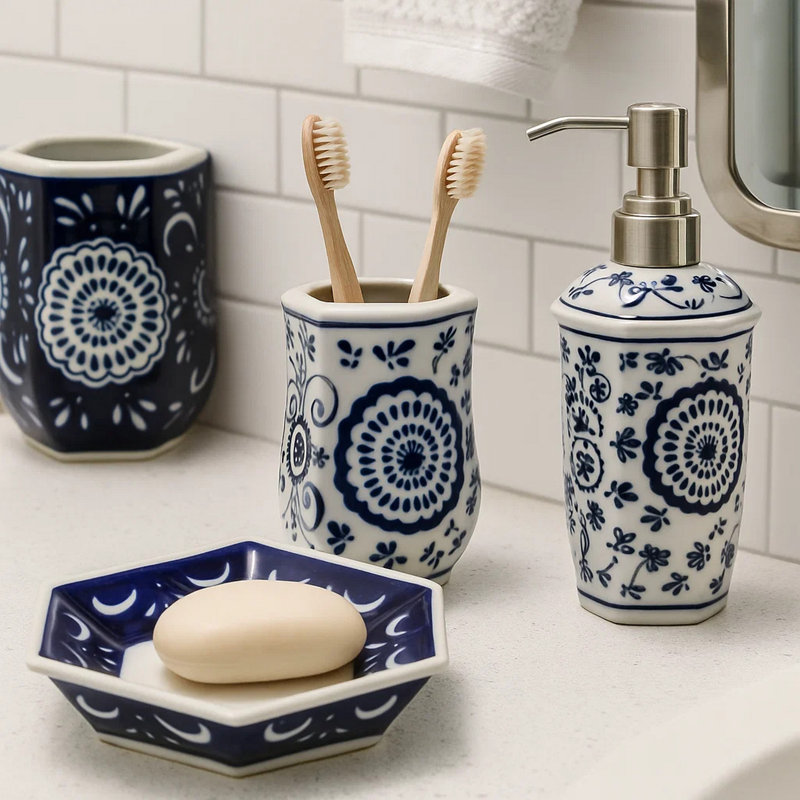 Ensemble d'accessoires de bain 4 pièces Saharrah