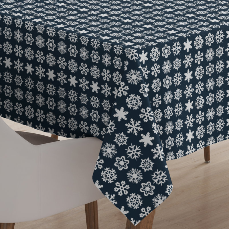 Nappe de Noël géométrique brandy, L 104 po x l 60 po