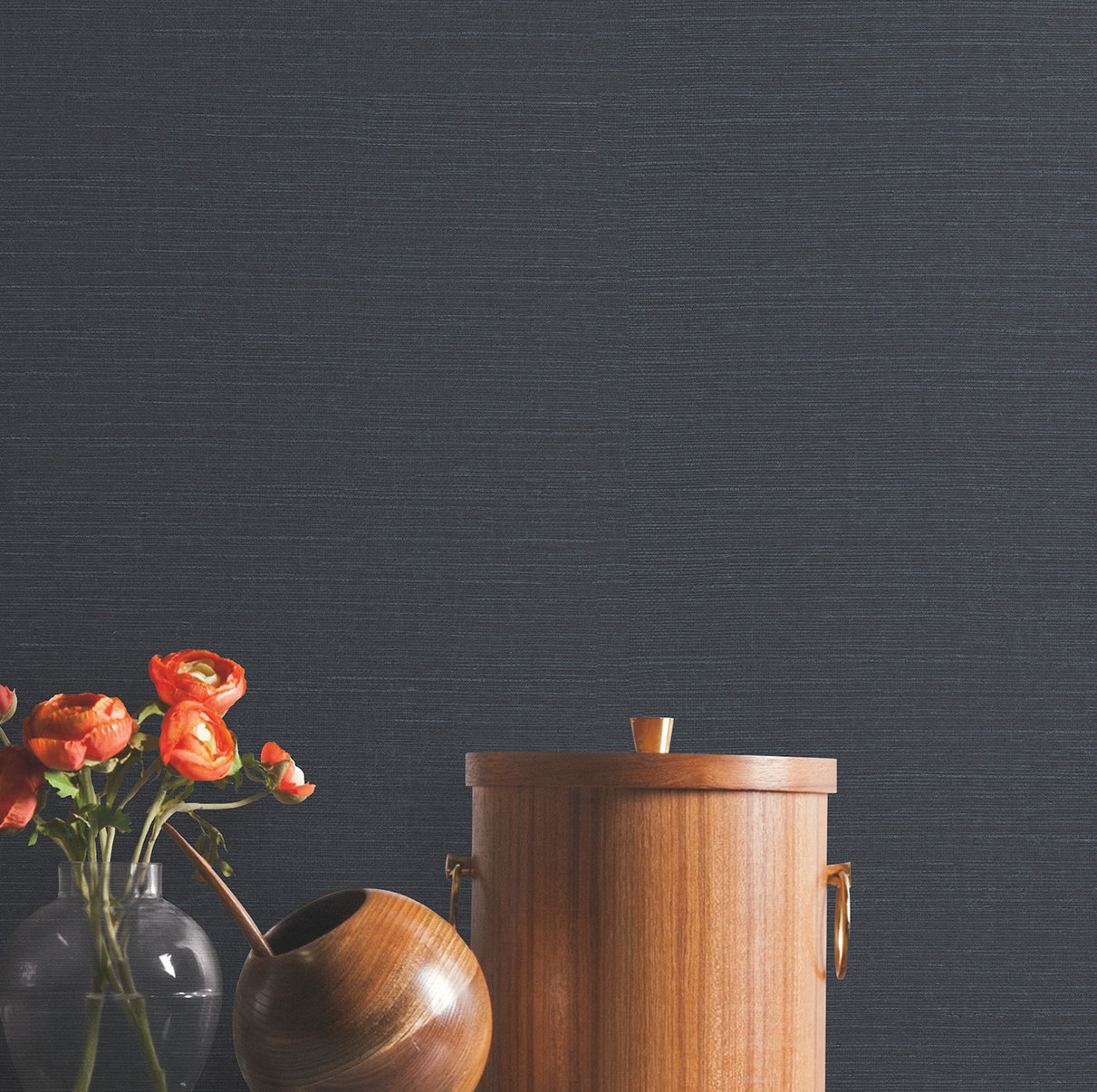 Sisal Grasscloth Self-Adhesive Wallpaper Roll, Blue