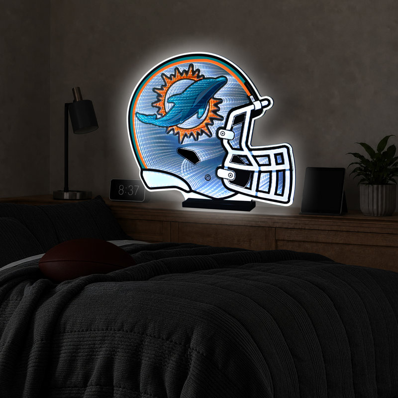 Casque lumineux Infinity NFL Miami Dolphins 24 pouces, NFL Miami Dolphins