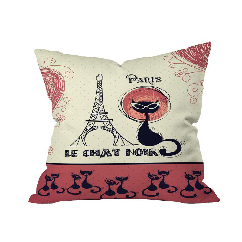 Coussin extérieur belle le chat noir
