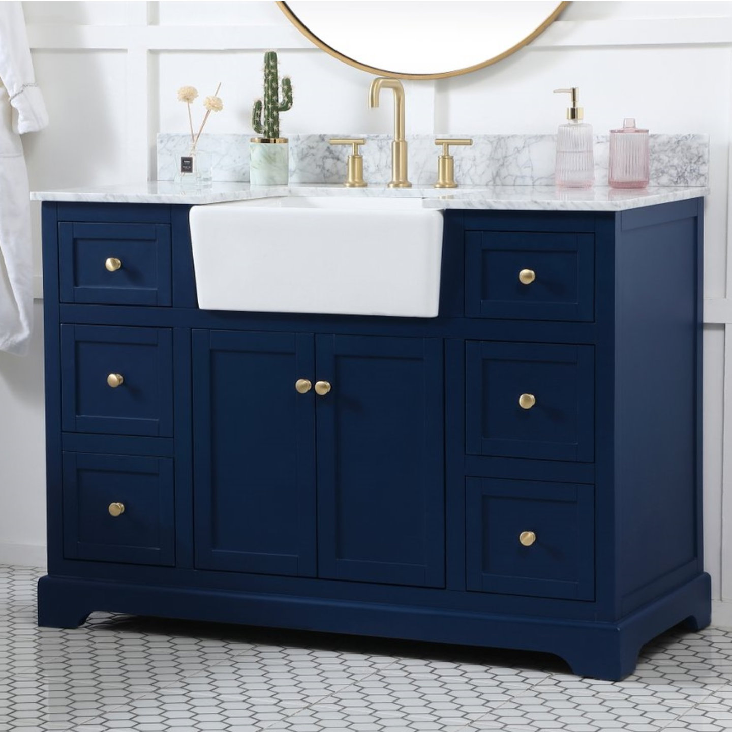 Pardue 48'' Single Bathroom Vanity, Blue