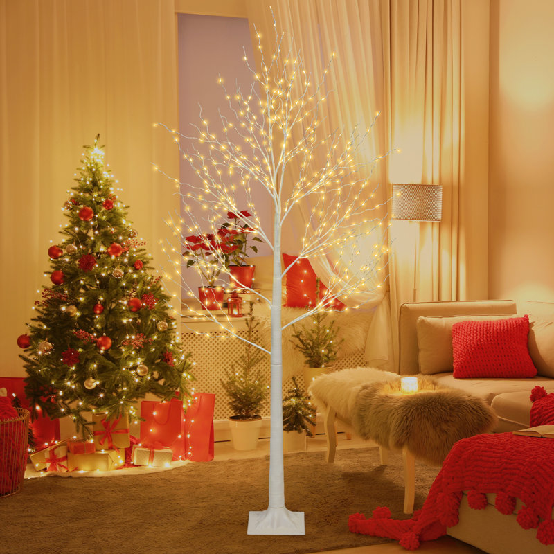 Warm White Copper Wire Tree Shaped Light(Set Of 3)
