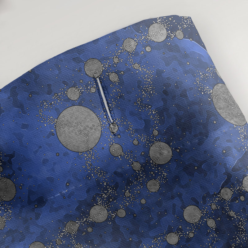 Rideau simple en planètes et étoiles, Bleu