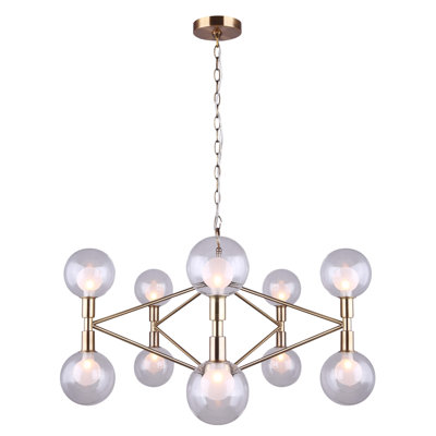 Lustre géométrique à 10 lumières Yosman