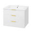 Armoire murale suspendue 24 po avec tiroir double, petit lavabo de salle de bain rectangulaire flottant avec trou de robinet simple et trop-plein, armoire de salle de bain moderne avec lavabo en céramique-11435854