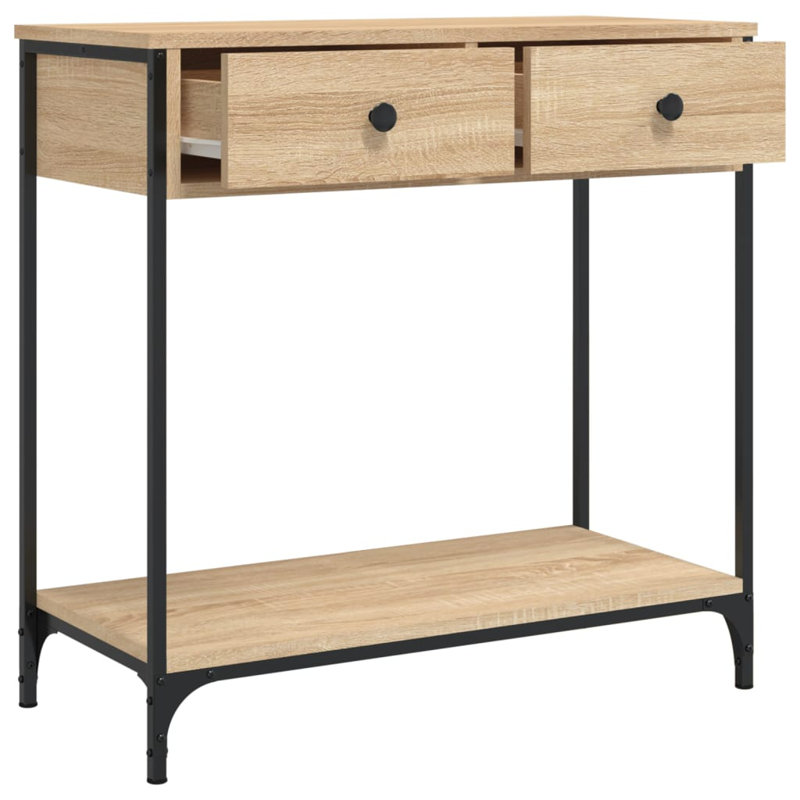 Console Table, Sonoma Oak, 75cm H x 75cm W x 34.5cm D