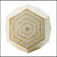 Tabouret Capiz Hexagonal 18 po x 18 po x 21 po
