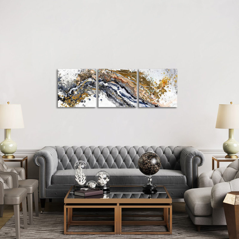 Turbulence - ensemble d'art mural sur toile tendue (ensemble de 3)