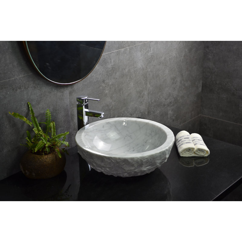 AA Warehousing Ellie 16.5 " Stone Circular Bathroom Sink