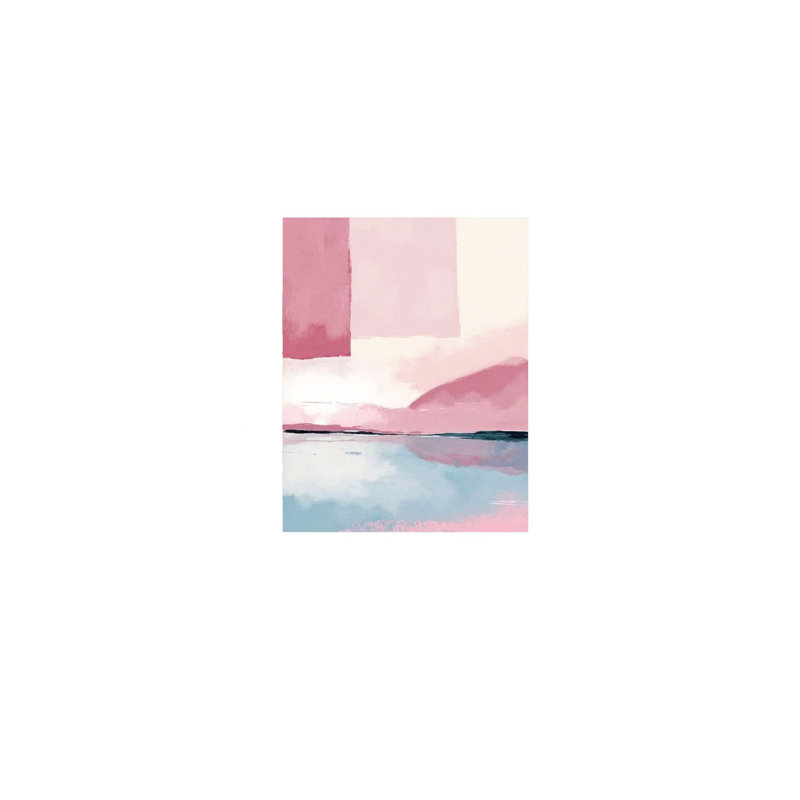 «Pink Abstract Horizon», art mural sur toile, 12 po x 18 po