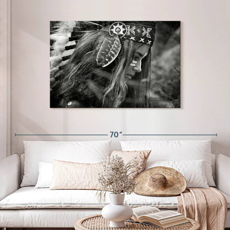 Lelar Native American Muse, 30" H x 45" W