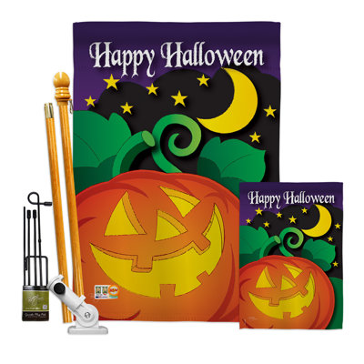 Double Sided 40'' H x 28'' W Polyester Halloween Flag Set