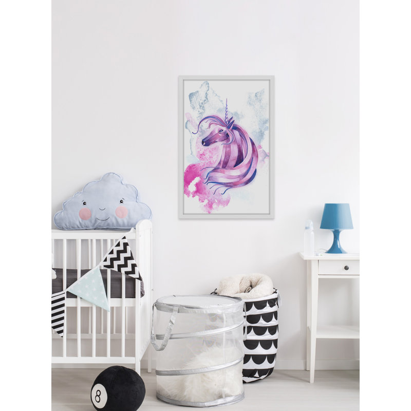 Pink Unicorn II - Single Picture Frame Print, 91cm H x 61cm W x 4cm D