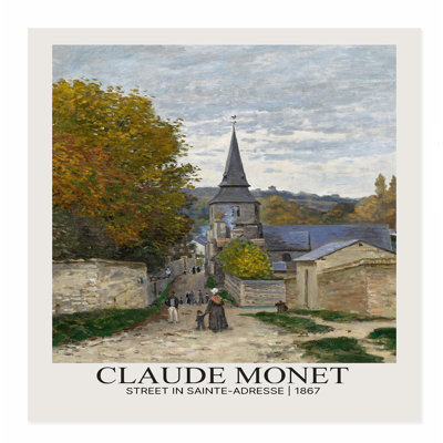 «Architecture and Buildings Claude Monet Street in Sainte-Adresse», reproduction d'art classique sans cadre