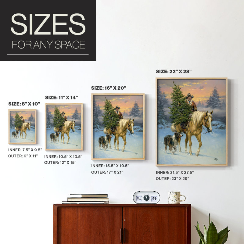 «The Family Tree», reproduction encadrée - bois massif, Naturel, H 11 po x l 9 po