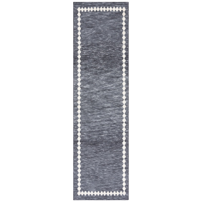 Tapis gris / ivoire Ouray, Tapis de couloir 2 pi 3 po x 6 pi