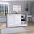 Ginger Kitchen Island, Three Open Shelves, Two Cabinets-1257943491