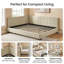 Modern Upholstered Daybed with Channel-Tufted Backrest, queen Size-1665548205