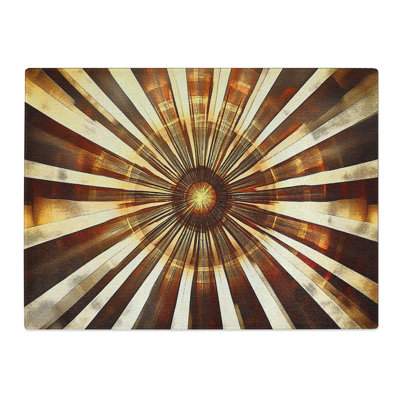 Sunburst Design Vol.6  Glass Chopping Board