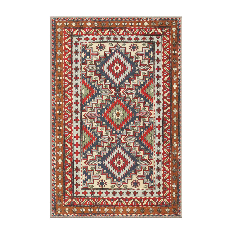 Tapis brun Southwestern, Rectangle 5 pi x 7 pi