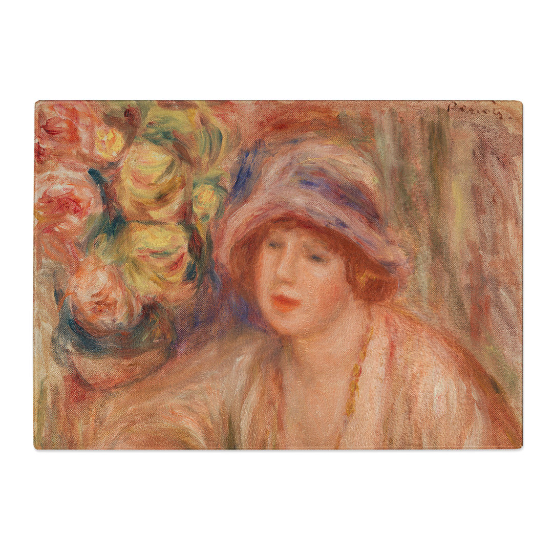 Woman Leaning by Pierre-Auguste Renoir Chopping Board
