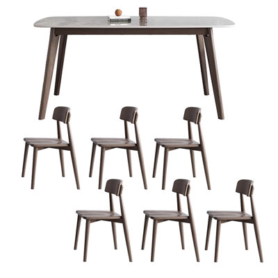 Rectangular modern sintered stone dining table