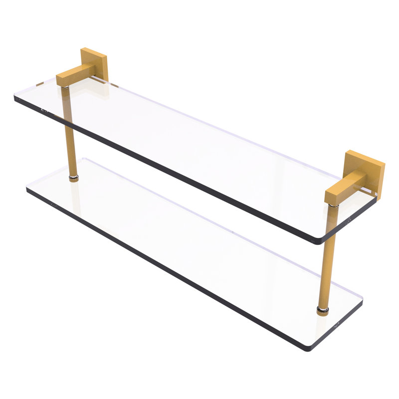 Montero 2 Piece Tiered Shelf, 8.3" H x 22" W x 5.7" D, Fire Engine Red