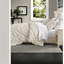 Ivory Microfiber Bedding Sets, Textured Floral Design For All Seasons