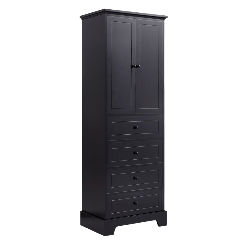 Armoire de rangement pour salle de bain 68,1 po, Noir