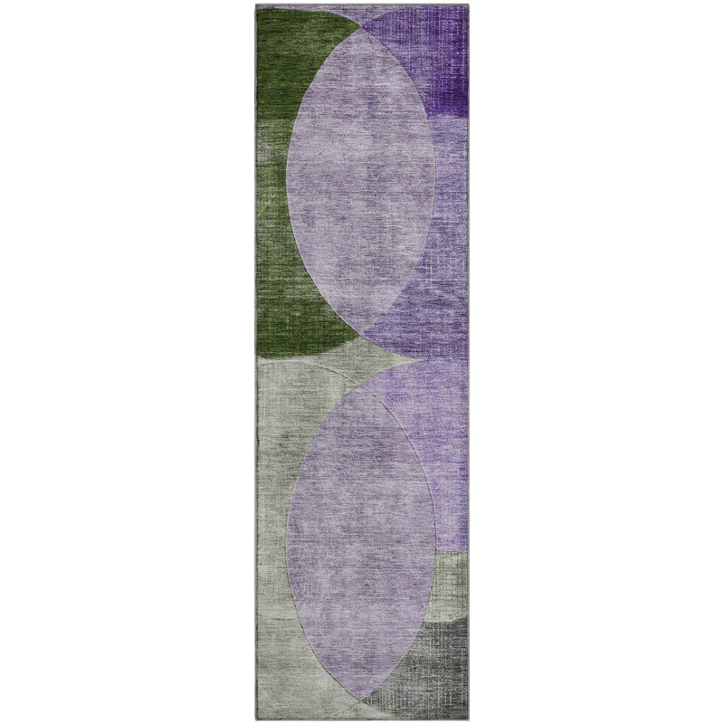 Premium Machine Washable Alves AMF1140 Geometric Rug, Runner 2'3" x 7'6"