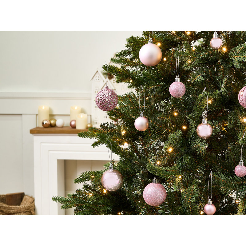 7cm Solid Colour Plastic / Acrylic Bauble, Pink