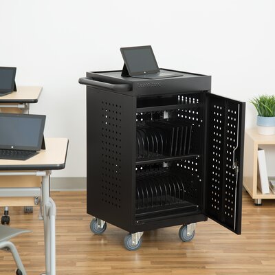 Structure Series 30-Compartment Tablet Charging Cart -  Learniture, LNT-NOR1008BK-SO
