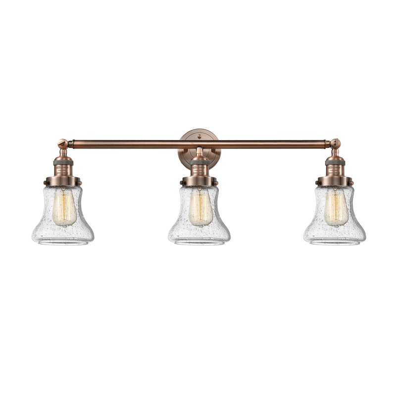 Edda 3 - Light Dimmable Vanity Light, Seedy, Antique Copper, 6 Watt Vinage LED Bulb