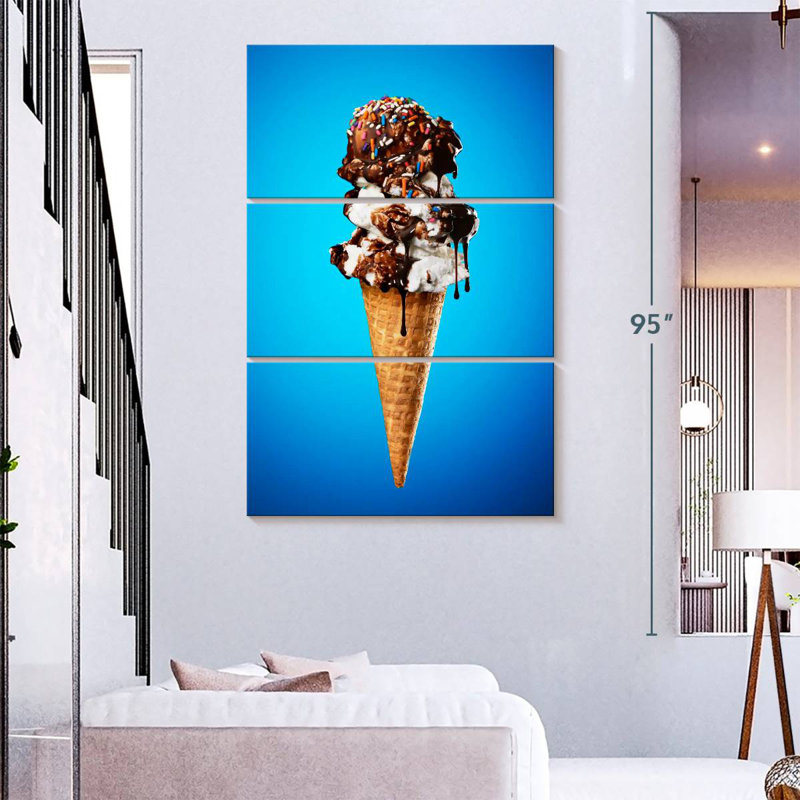 Yarlin Triple Scoop Ice Cream, 57" H x 36" W
