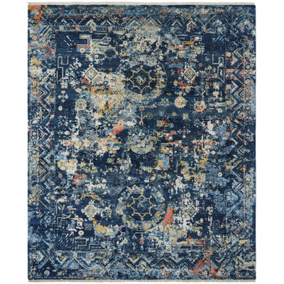 Labriola Indigo Multi Hand-Knotted Area Rug