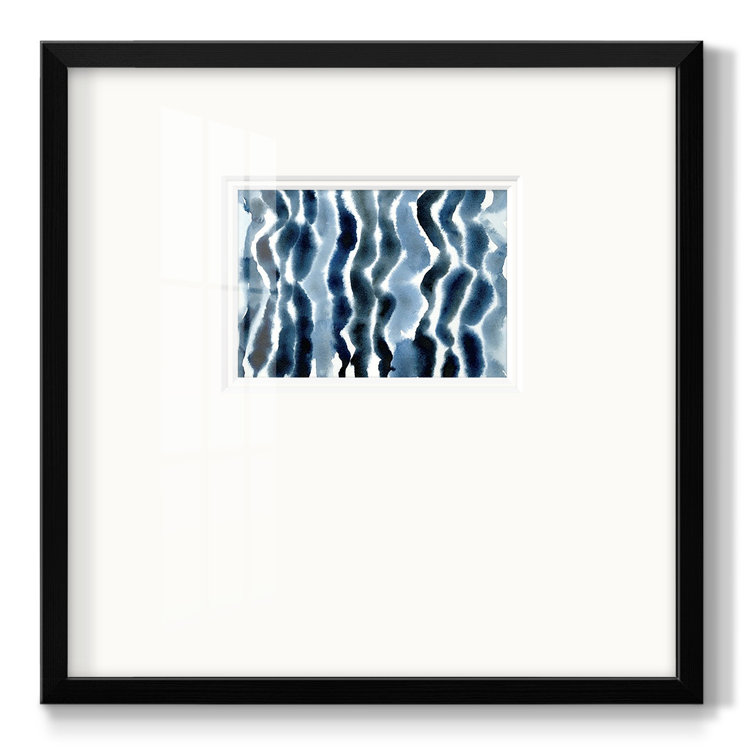 Ivy Bronx Efaz True Blue Wave II Framed On Paper Print