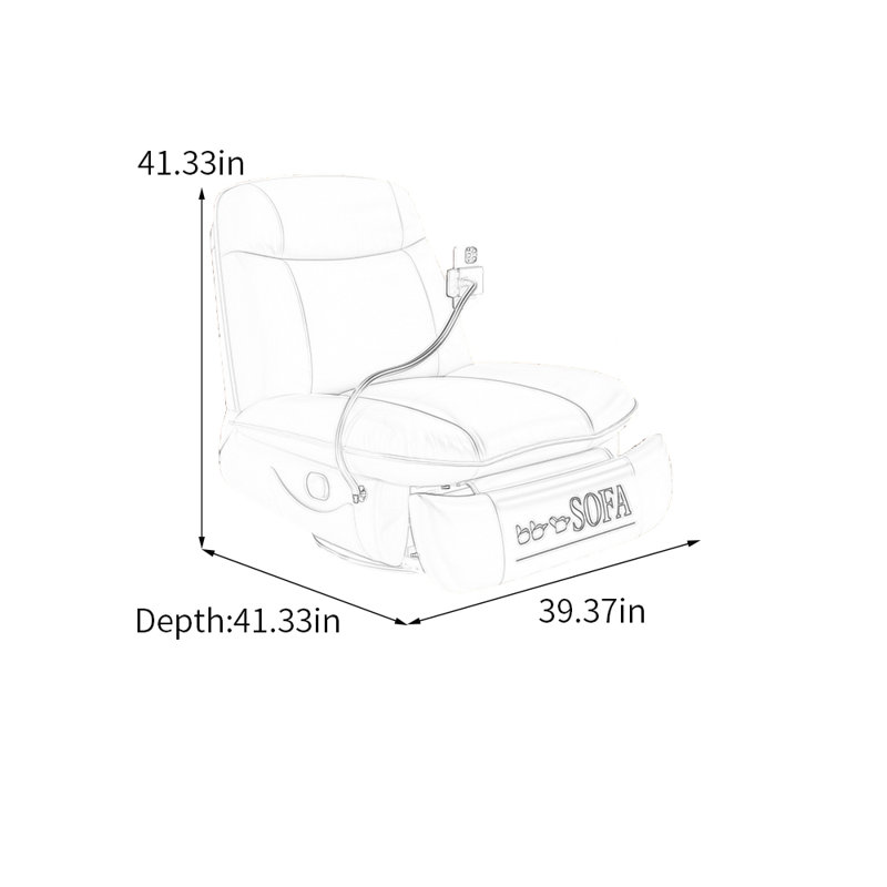 Fauteuil inclinable rotatif ergonomique, Kaki clair